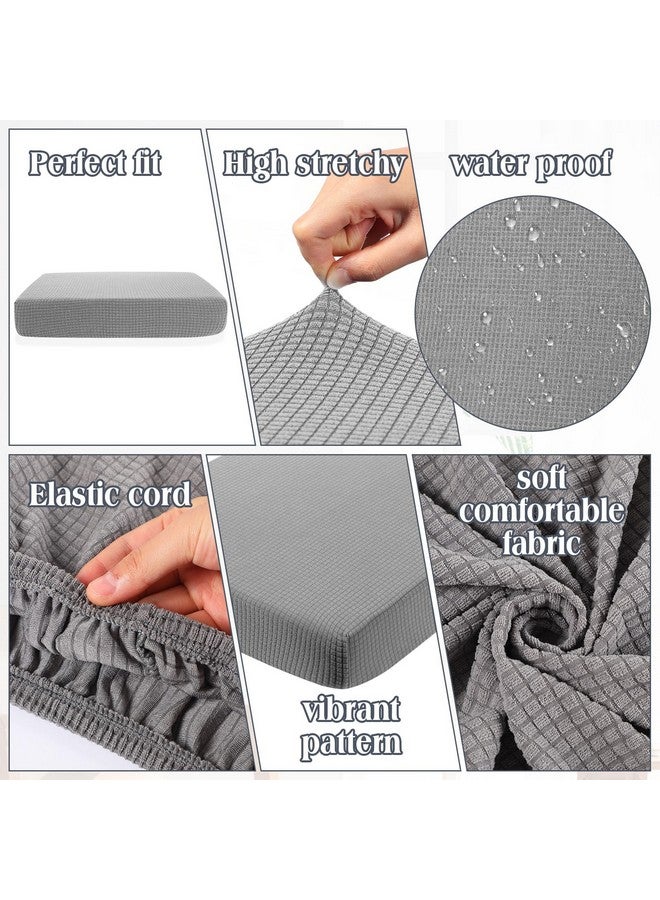 نيووي أغطية وسائد أريكة قابلة للتمدد من Newwiee، 8 أغطية وسائد خارجية، أغطية بديلة للأريكة، غطاء مقعد أريكة، غطاء كرسي ناعم، واقي أثاث للحيوانات الأليفة (رمادي فاتح، مقاوم للماء) - Image 3