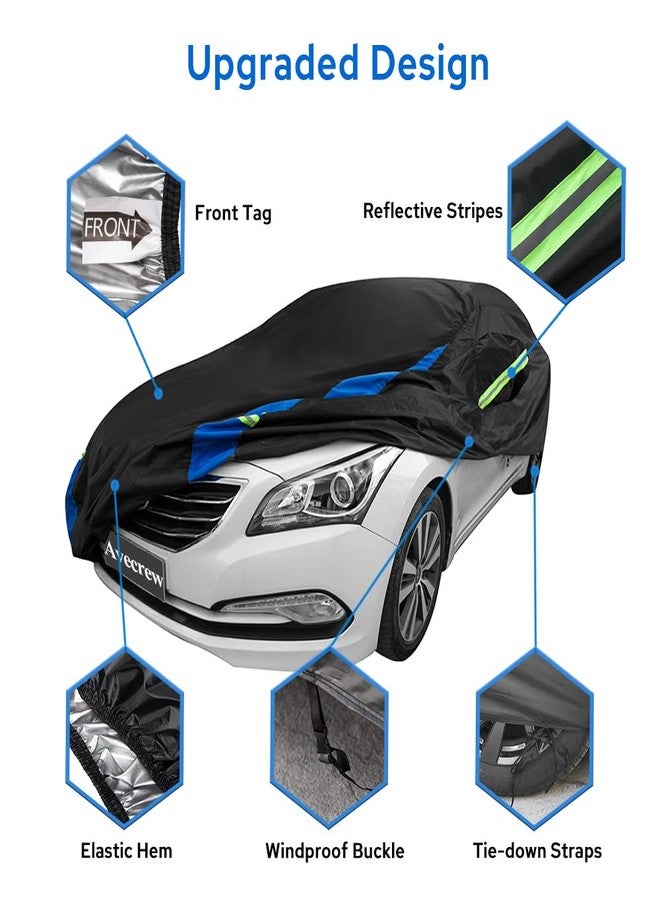 Avecrew Car Cover Waterproof All Weather for Automobiles, Outdoor Heavy Duty Full Exterior Covers for Sedan(194"-208") - Image 4