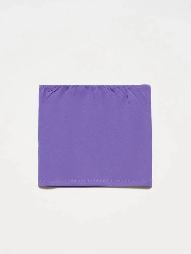 Dilvin DILVIN Strapless Slim-fit Crop Top With Stone Detail