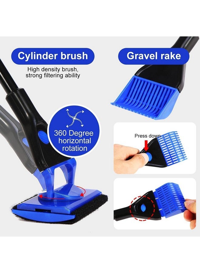 أدوات تنظيف حوض السمك | سيفون حوض السمك | تغيير مياه حوض السمك، مع مجموعة أدوات تنظيف قابلة للفصل 5 في 1 (مجموعة حوض السمك 5 في 1 + مضخة سيفون) - Image 4