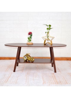 keke Modern 2 Layer Coffee Table with Storage table 100 CM  - Image 4
