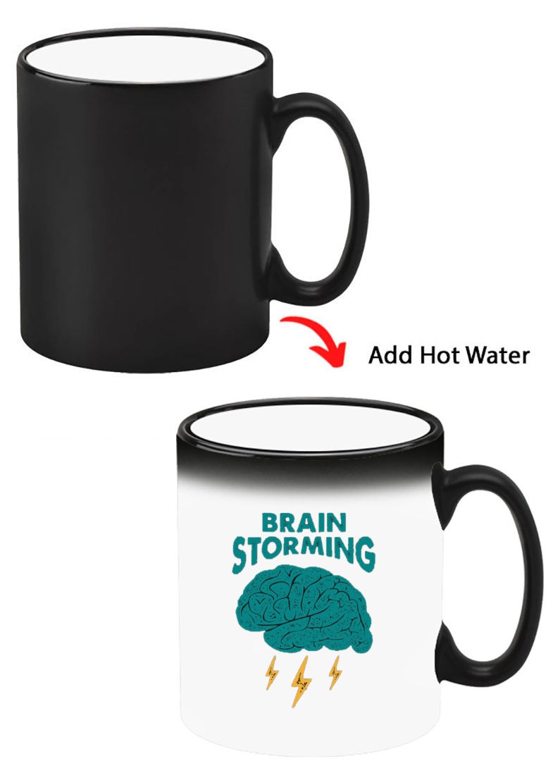 Theodor Color Changing Heat Sensitive Ceramic Mug, Image Revealed When HOT Liquid is Added! Brain Stroming - Image 1