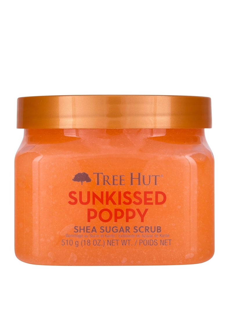 Tree Hut Tree Hut Sunkissed Poppy Shea Sugar Scrub | Exfoliating Body Scrub Removes Dead, Dry Skin for a Soft & Hydrated Feel | Nourishing Essential Body Care | 18 fl oz.  - Image 1