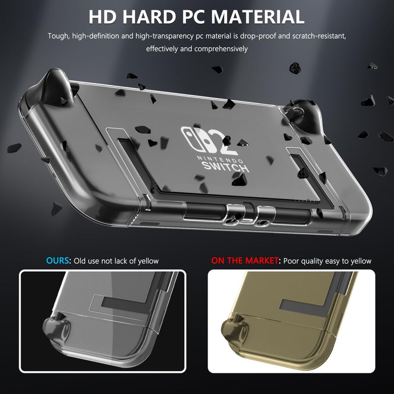 FANPL [Improved Easy Dockable Version] Clear Case for Nintendo Switch 2, FANPL Protective Cover for Switch 2 and JoyCon Controller - Strong and Durable, Not Easy to Fall Off - Image 5