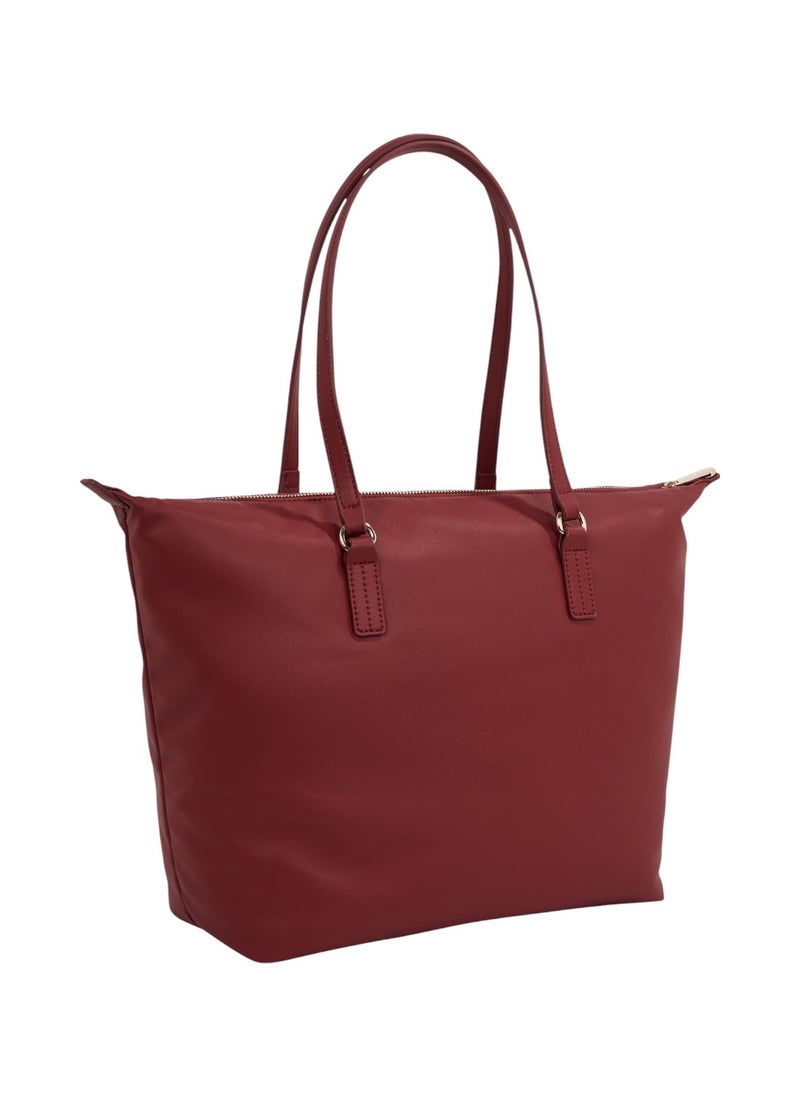 TOMMY HILFIGER - Women's Th Monogram Tote Bag - Polyester Blend, Red - Image 1