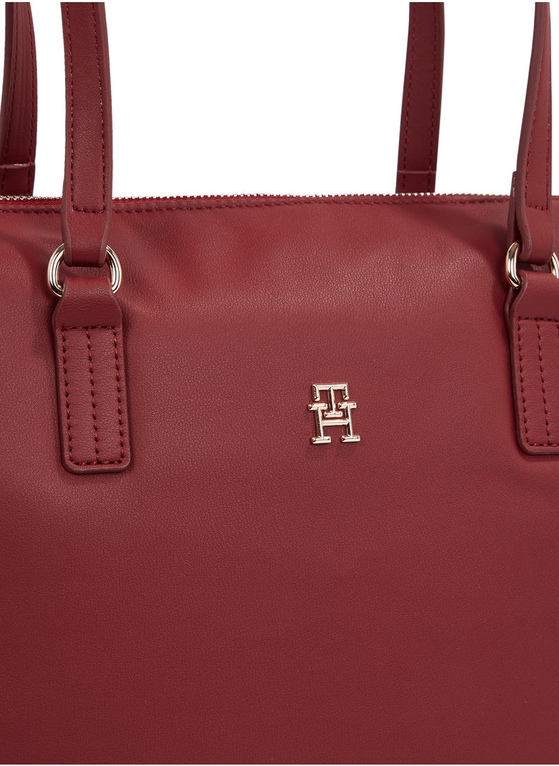 TOMMY HILFIGER - Women's Th Monogram Tote Bag - Polyester Blend, Red - Image 1