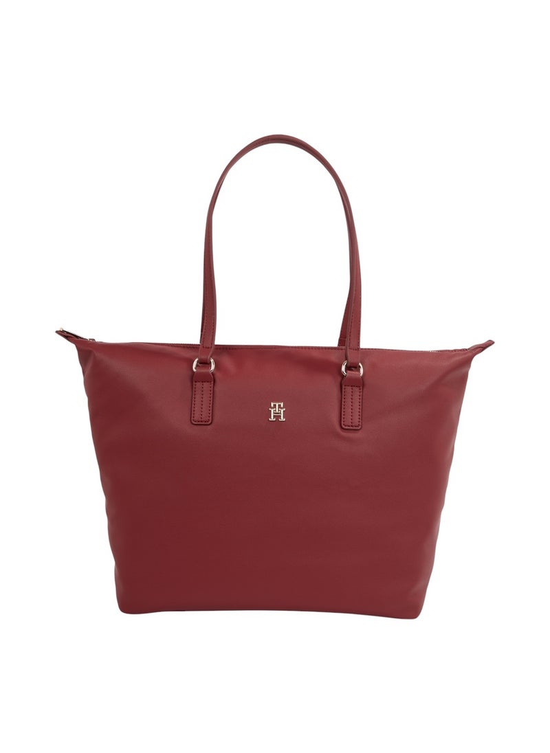 TOMMY HILFIGER - Women's Th Monogram Tote Bag - Polyester Blend, Red - Image 1