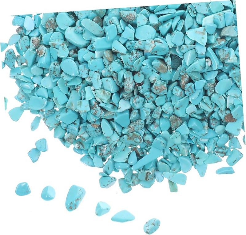 Natural Turquoise Stone Beads For Jewelry Making Smooth Aquarium Gravel Fish Tank Decor Rocks - Image 1