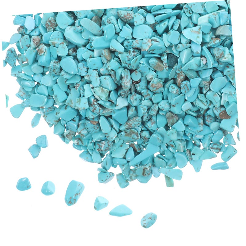 Natural Turquoise Stone Beads For Jewelry Making Smooth Aquarium Gravel Fish Tank Decor Rocks - Image 2