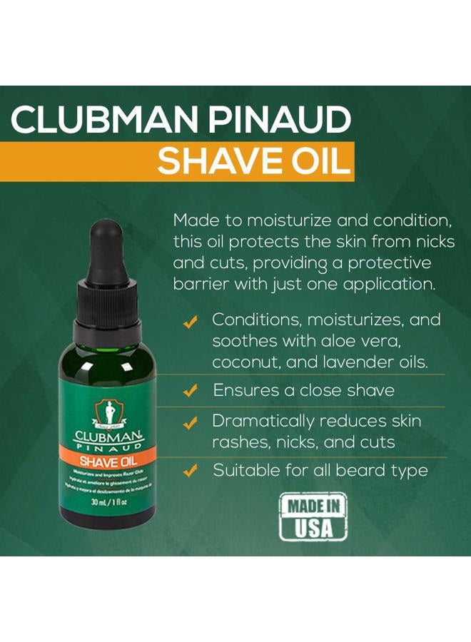 Clubman Pinaud Shave Oil, Beard Oil, Moisturizes and Improves Razor Glide, 1 oz. (2-Pack) - Image 3