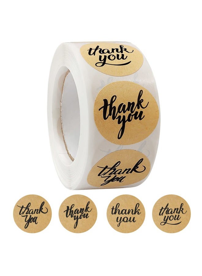Nestcode Brown Thank You Stickers (1 Inch) - Image 1