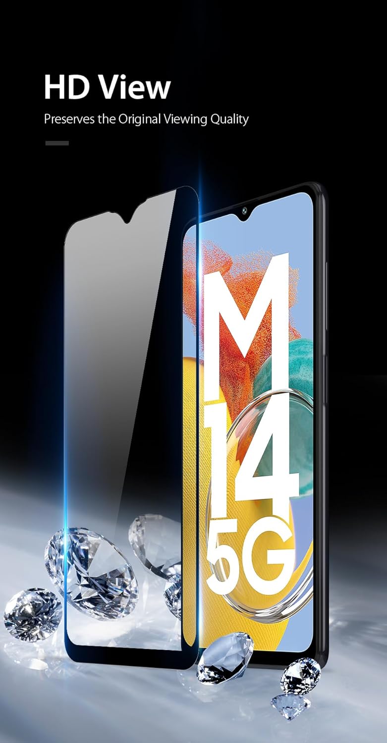 XTRENGTH Advanced HD+ Tempered Glass Screen Protector Designed for Samsung Galaxy M14 / F14 / A14 5G - Edge to Edge Full Screen Coverage with Easy Installation Kit (Anti-Scratch) - Image 3