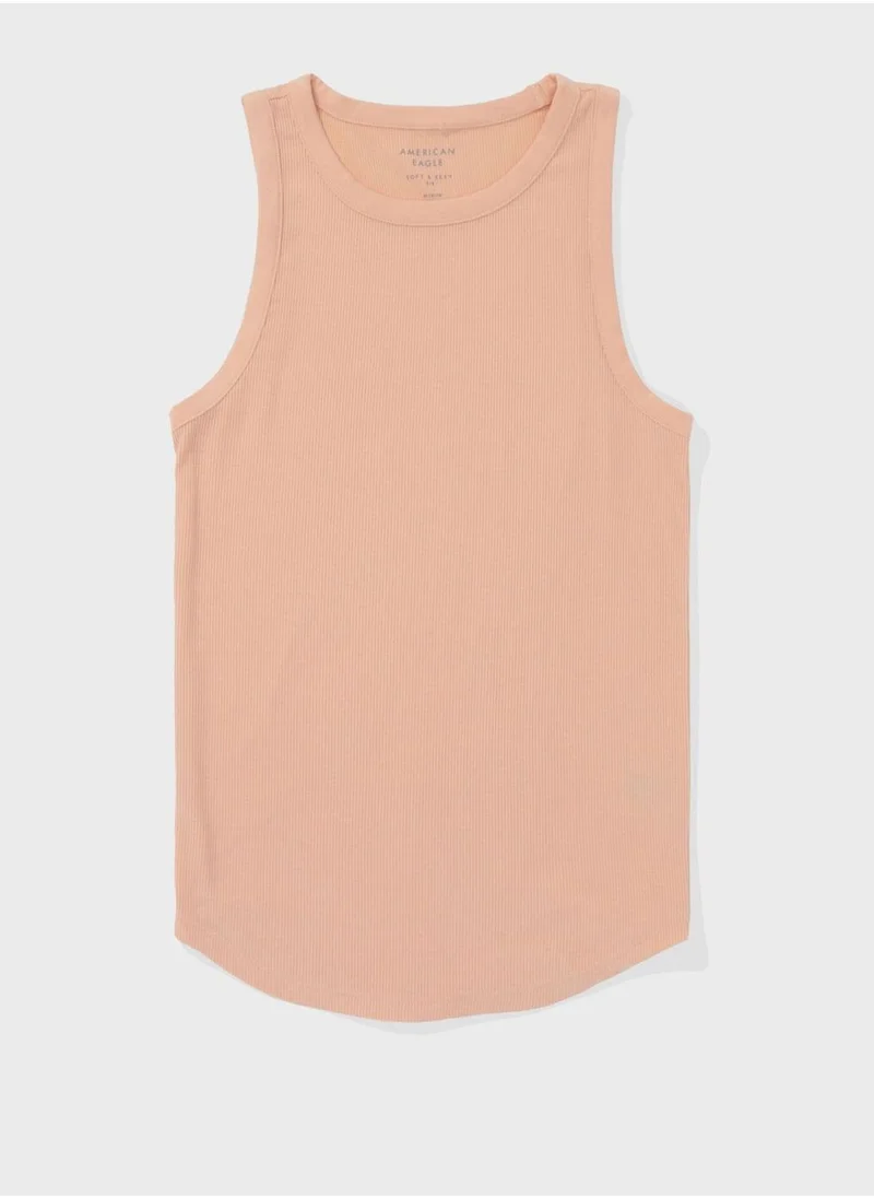 American Eagle Crew Neck Cropped Top