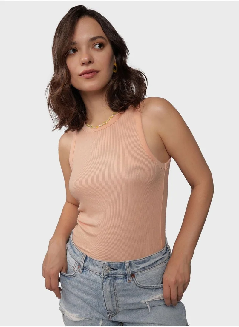 American Eagle Crew Neck Cropped Top