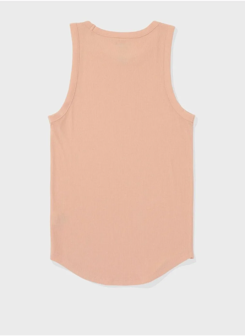 American Eagle Crew Neck Cropped Top