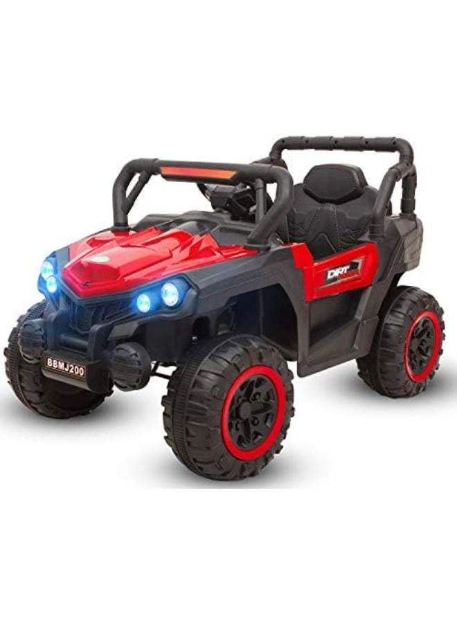 Baybee OffRoad Drive Baby Toy Car Rechargeable Battery Operated Ride on car for Kids/Baby with R/C Jeep Children Car Electric Motor Car Kids Cars,Baby Racing Car for Boys & Girls (Red)