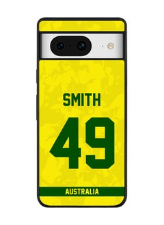 Rugged Black Edge case for Google Pixel 8, Custom Slim fit Flexible Anti Drop Thin Phone Case Cover - Team Australia Steve Smith, Jersey No 49