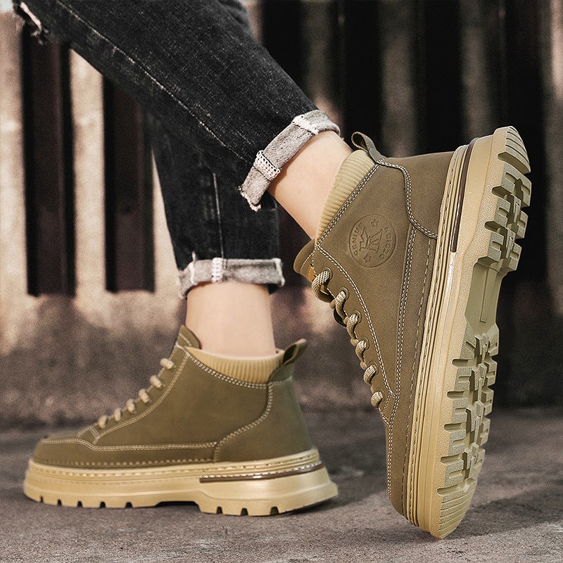 Spring Plus-Size Men'S Shoes 45 Extra Wide Martin Boots 46 High-Top Work Shoes 47 Casual Sneakers 48 Large Trendy Shoes - Image 5
