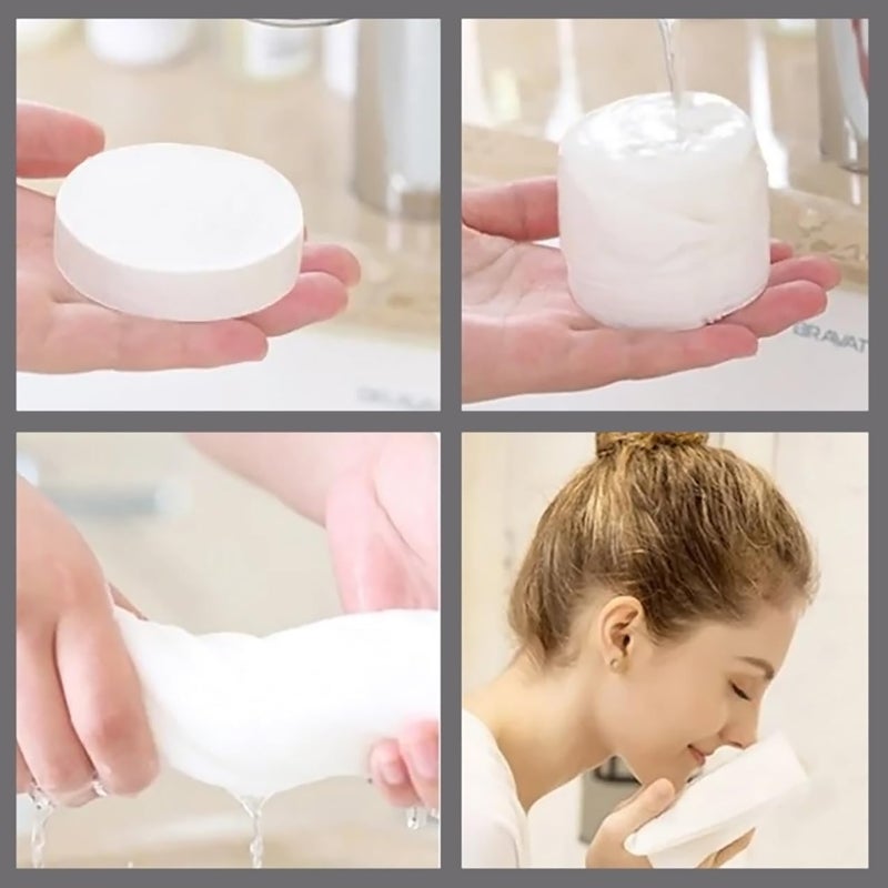 AJKN Compressed Bath Towel Tablets - Large Quick-Dry Disposable Magic Towels for Travel, Beach, Face & Bath Use - Soft Absorbent Cotton (70 x 140 cm, Pack of 3) - Image 4