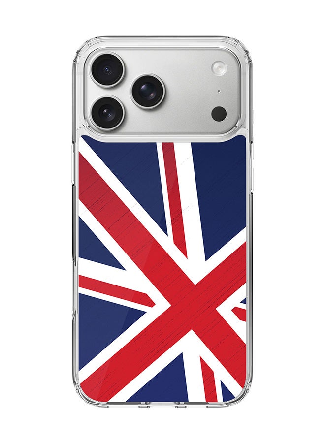 Stylizedd Classic Clear MagSafe Case for iPhone 17 Pro Max , Hybrid Soft Case Flexible Edges Anti Drop TPU PC Gel Thin Transparent Cover [ Designed for iPhone 17 Pro Max ] - Flag Of UK Full Print - Image 1