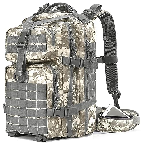EMDMAK حقيبة ظهر عسكرية تكتيكية 42 لتر كبيرة حزمة عسكرية حقيبة هجوم لمدة 3 أيام حقيبة مول للرحلات الخارجية والتخييم والصيد