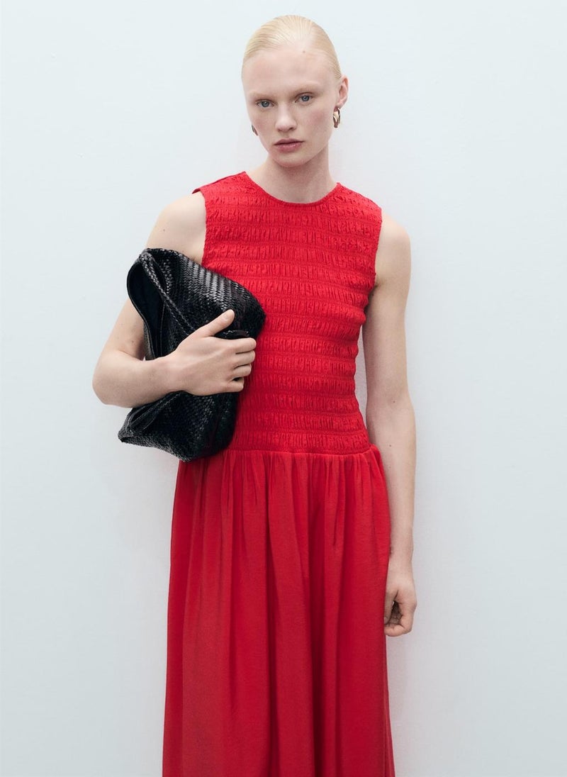 MANGO - Flared With Gathered Body Dress - Image 1