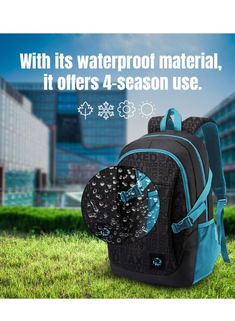 بيج ديزاين حقيبة ظهر للابتوب مقاومة للسرقة ومضادة للماء من Biggdesign Moods Up، باللون الأسود - Image 5