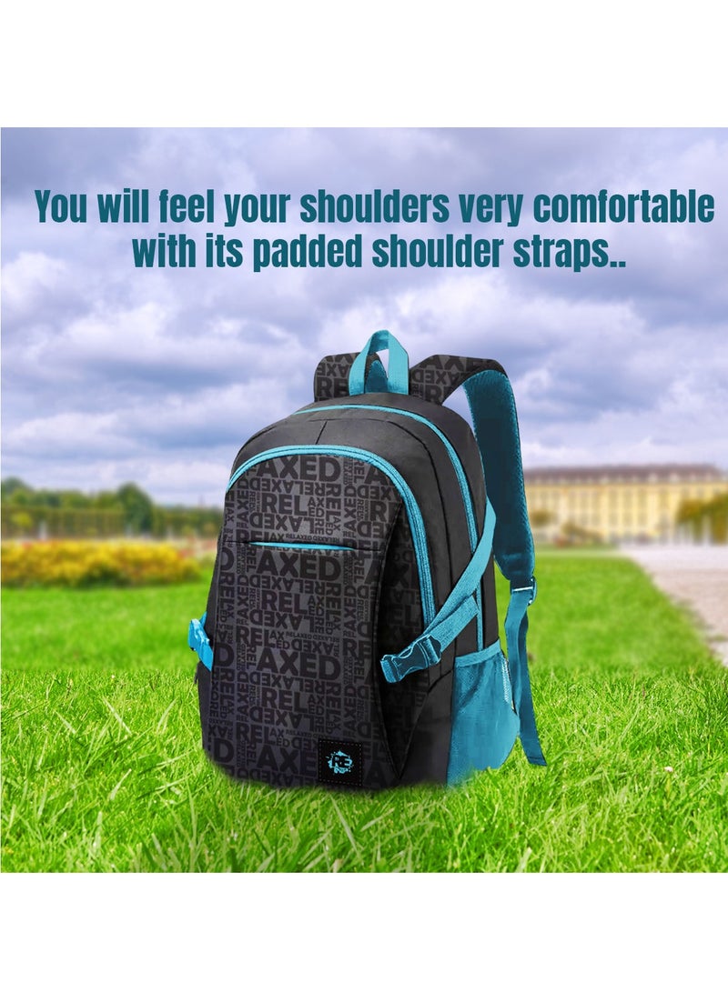 بيج ديزاين حقيبة ظهر للابتوب مقاومة للسرقة ومضادة للماء من Biggdesign Moods Up، باللون الأسود - Image 4