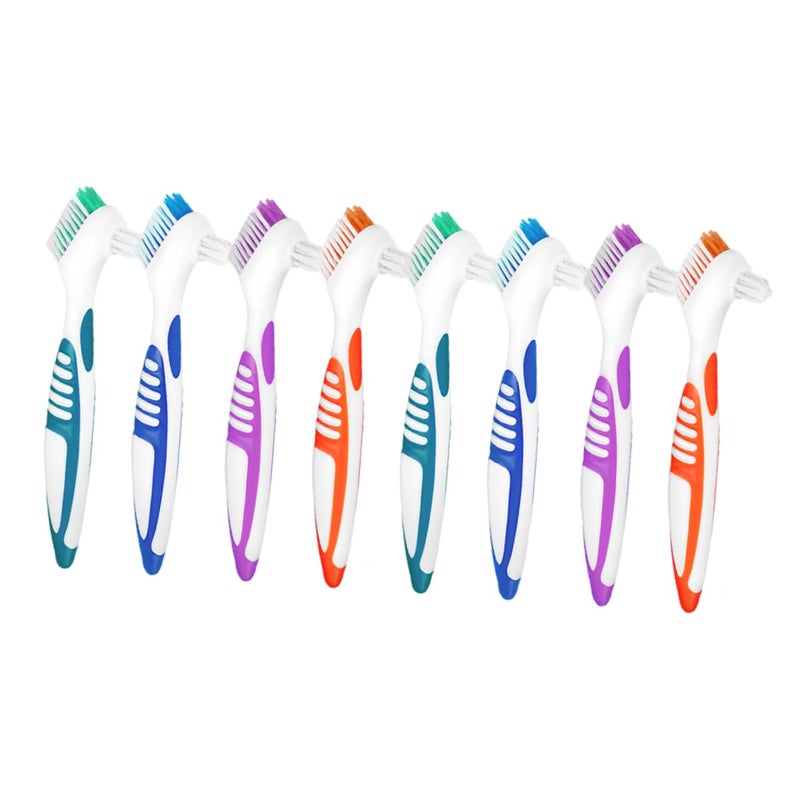 Travel Size Brush Set 8pcs Extra Firm Bristles Portable Makeup Kit On The Go - Image 2