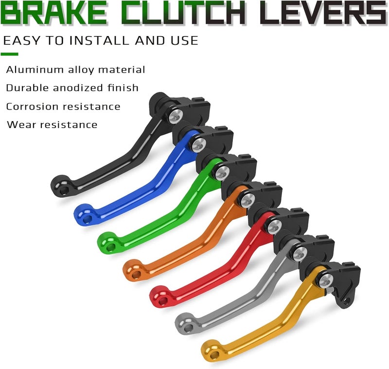 HAONEL Short Brake Clutch Lever Sets CNC Aluminum for Kawasaki KX Series - Image 2