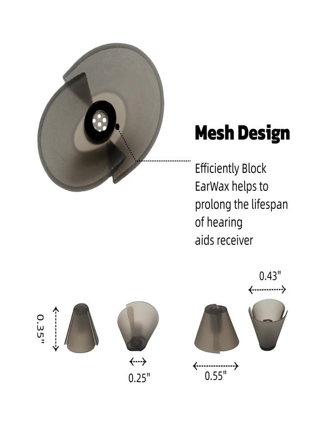 AroneMom Hearing Aid Domes for Resound Jabra Replacement with Wax Filter mesh Tulip Universal fit Earbuds Resound Hearing aid Accessories 20 pcs - Image 2