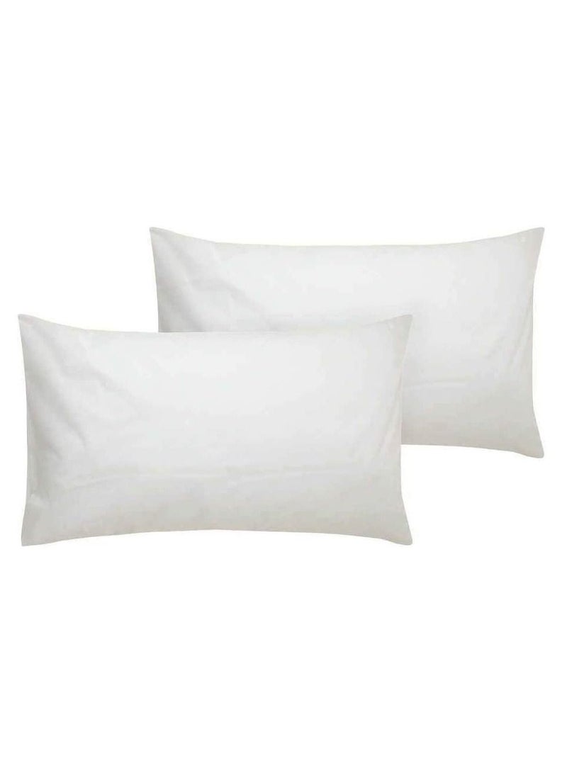 Hollow Fiber Pillows Set of 2 for Stomach and Back Sleepers Super Soft Hotel Quality, Standard Size Bed Pillow is Wrinkle Resistant and Breathable (White)  - Image 1