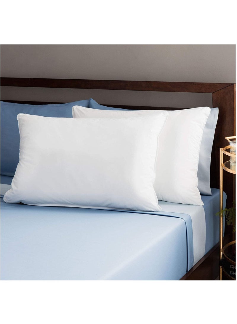 Hollow Fiber Pillows Set of 2 for Stomach and Back Sleepers Super Soft Hotel Quality, Standard Size Bed Pillow is Wrinkle Resistant and Breathable (White)  - Image 3