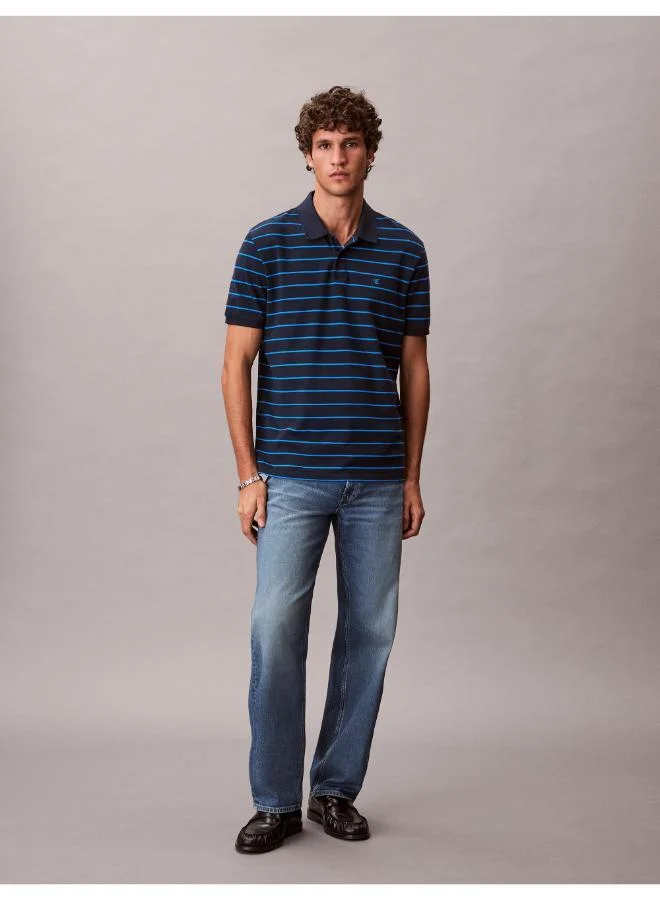 Calvin Klein Jeans  Striped Pique Polo for Men | Best Price UAE