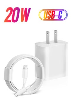iPhone 13 Fast Charger【Apple MFi Certified】20W USB C Fast Charger Block PD Wall Plug Charger with 3FT Type C to Lightning Cable for iPhone 13/13 Pro/13 Pro Max/12/12 Pro/11/11 Pro/XS Max/XR/AirPods