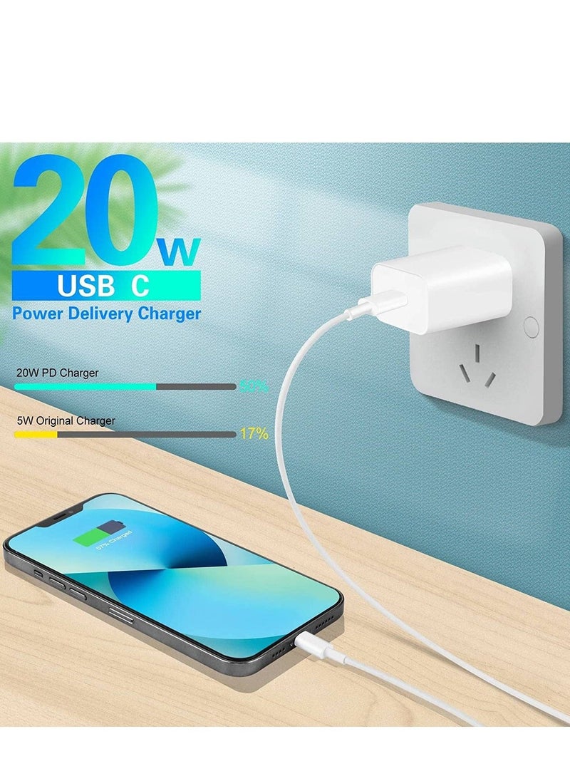 BGM - iPhone 13 Fast Charger【Apple MFi Certified】20W USB C Fast Charger Block PD Wall Plug Charger with 3FT Type C to Lightning Cable for iPhone 13/13 Pro/13 Pro Max/12/12 Pro/11/11 Pro/XS Max/XR/AirPods - Image 1