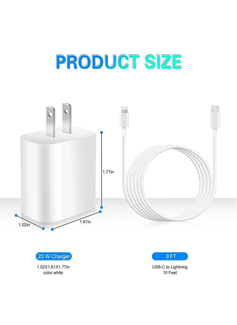 BGM - iPhone 13 Fast Charger【Apple MFi Certified】20W USB C Fast Charger Block PD Wall Plug Charger with 3FT Type C to Lightning Cable for iPhone 13/13 Pro/13 Pro Max/12/12 Pro/11/11 Pro/XS Max/XR/AirPods - Image 1
