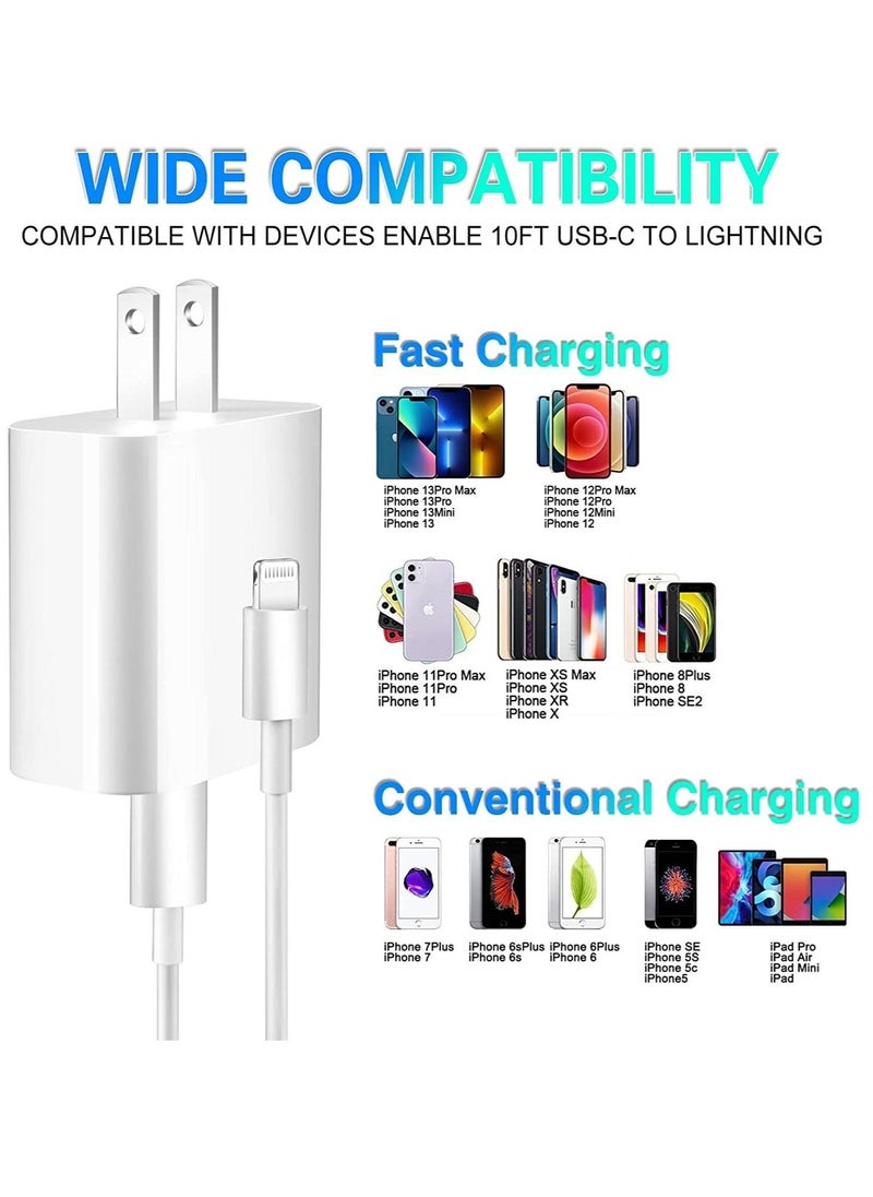 BGM - iPhone 13 Fast Charger【Apple MFi Certified】20W USB C Fast Charger Block PD Wall Plug Charger with 3FT Type C to Lightning Cable for iPhone 13/13 Pro/13 Pro Max/12/12 Pro/11/11 Pro/XS Max/XR/AirPods - Image 1