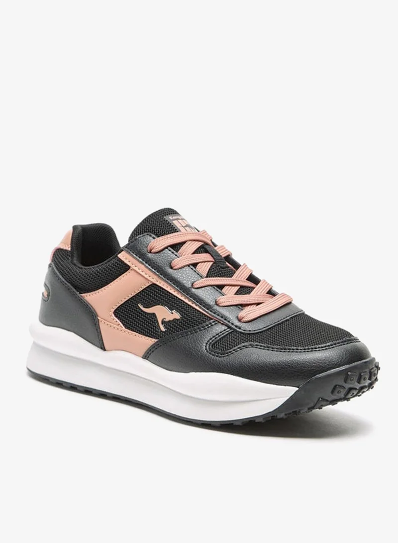 kangaROOS Women's Panelled Sports Shoes with Lace-Up Closure