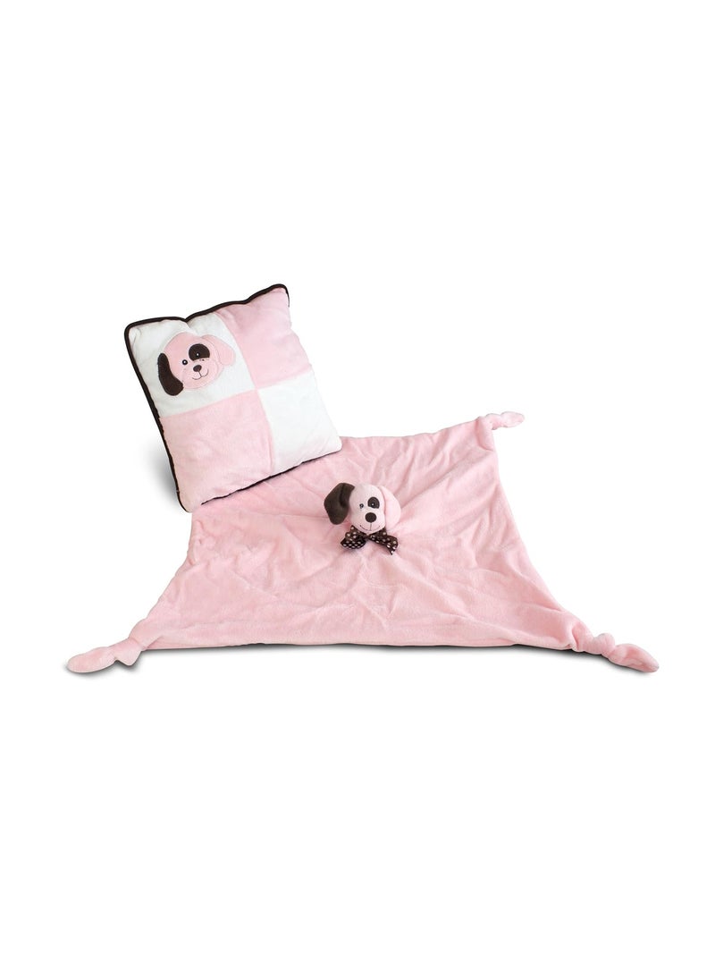 KidKraft KidKraft Pink Puppy Pillow and Cuddle Blanket Set  - Image 2