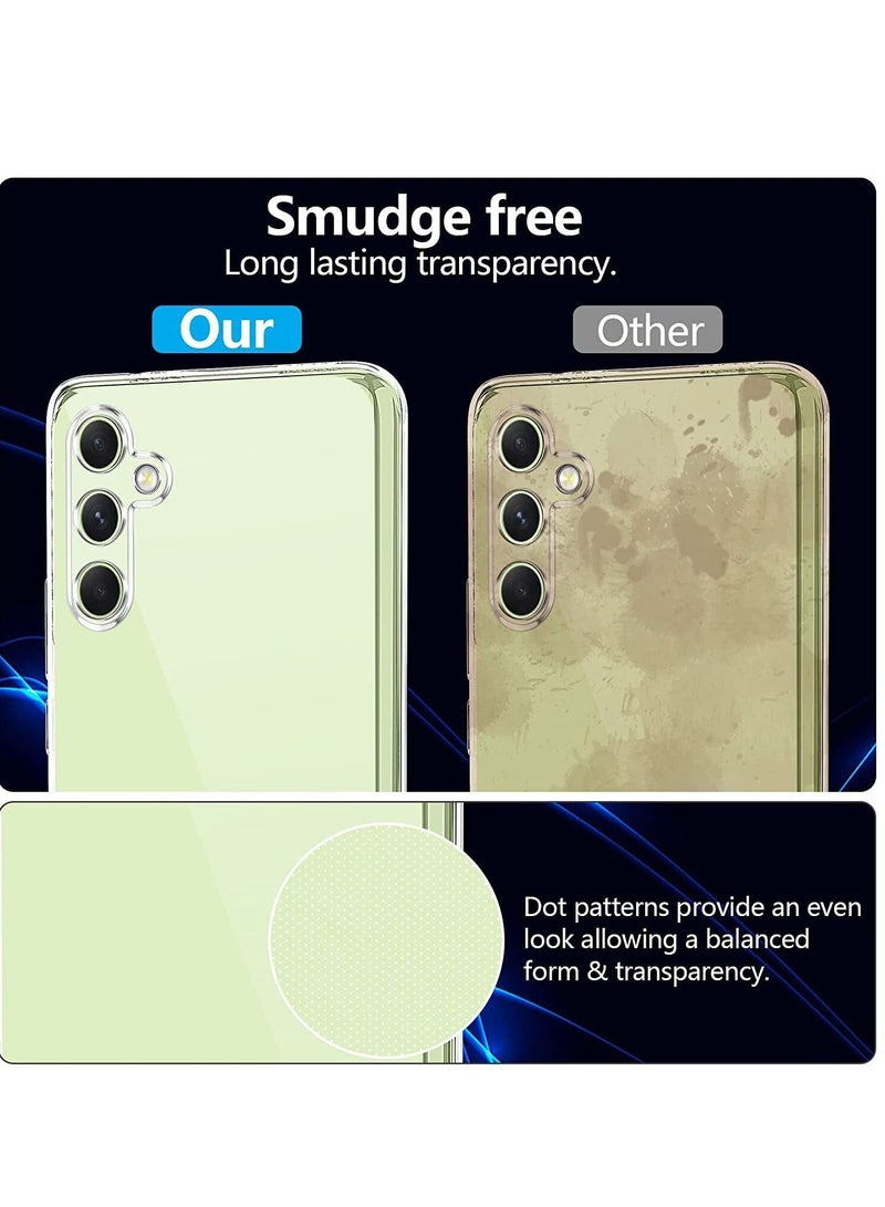 بورتوني جراب A54 5G شفاف مضاد للخدش وغطاء ممتص للصدمات مع واقي شاشة من الزجاج المقوى (عبوتان) متوافق مع Samsung Galaxy A54 5G - Image 3