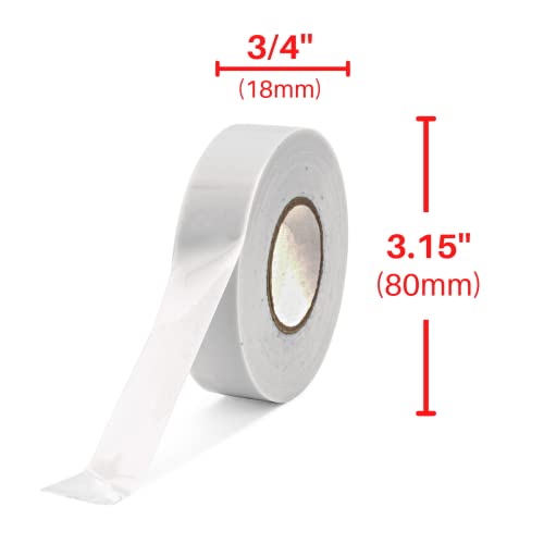 Xtricity Vinyl White Electrical Tape 3/4 inch x 66 Ft for Electrical Insulation, Wire Bundling and DIY Repairs – Durable, Stretchy, General Purpose – Up to 600V (1 Pack) - Image 4