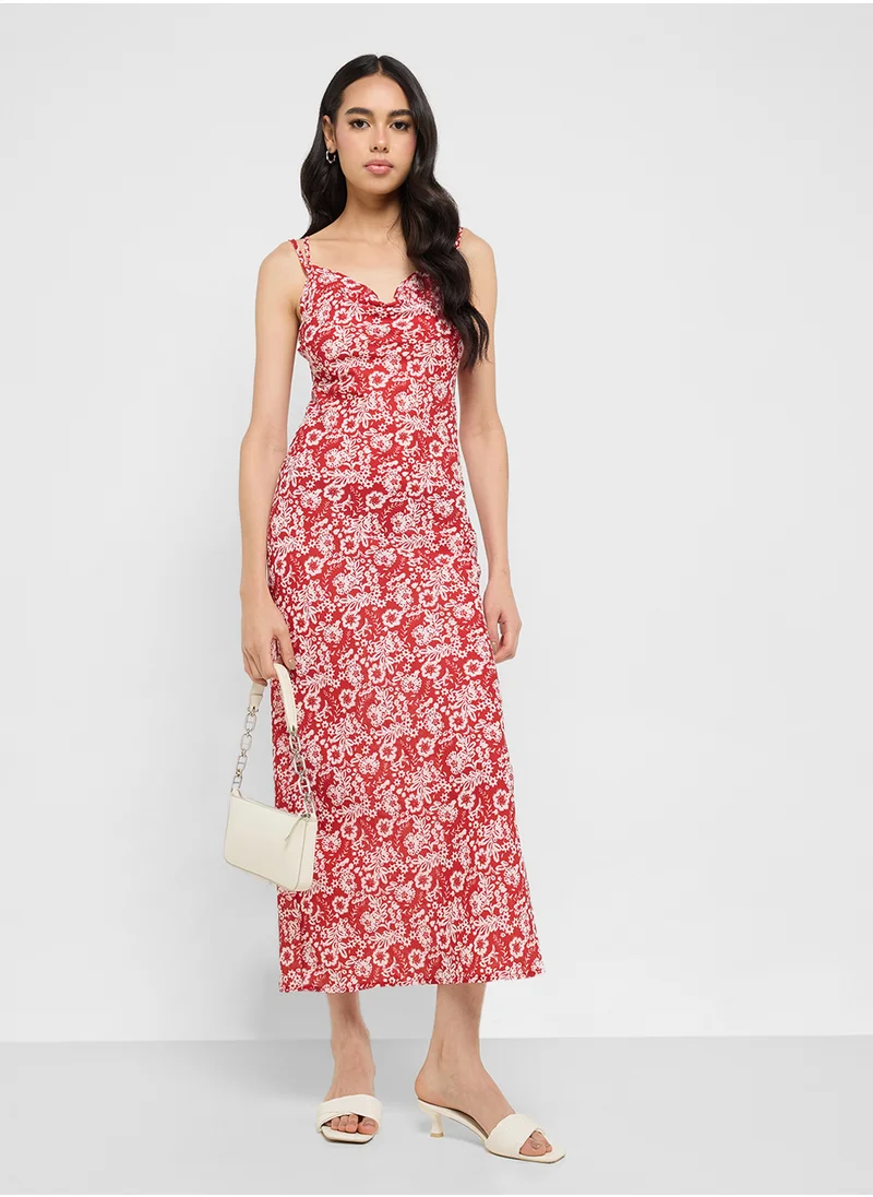 Ginger Floral Print Midi Dress