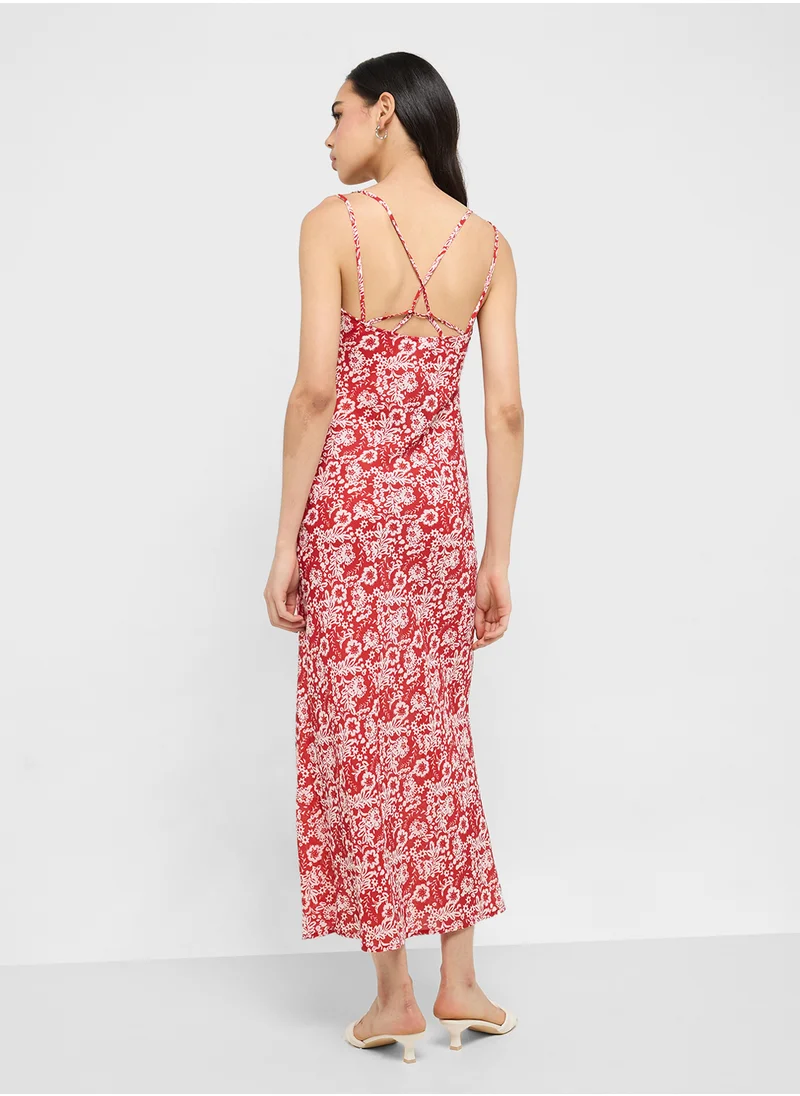 Ginger Floral Print Midi Dress