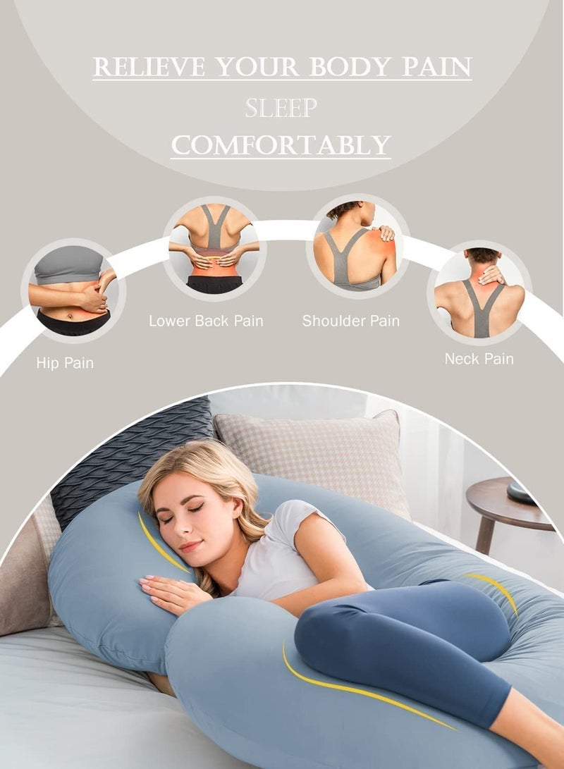 Cool Baby Pregnancy Pillow, Comfort U Shaped Full Body Pillow Maternity Pillow, with Removable Cover, Support for Back, Hips, Legs Washable - Image 3