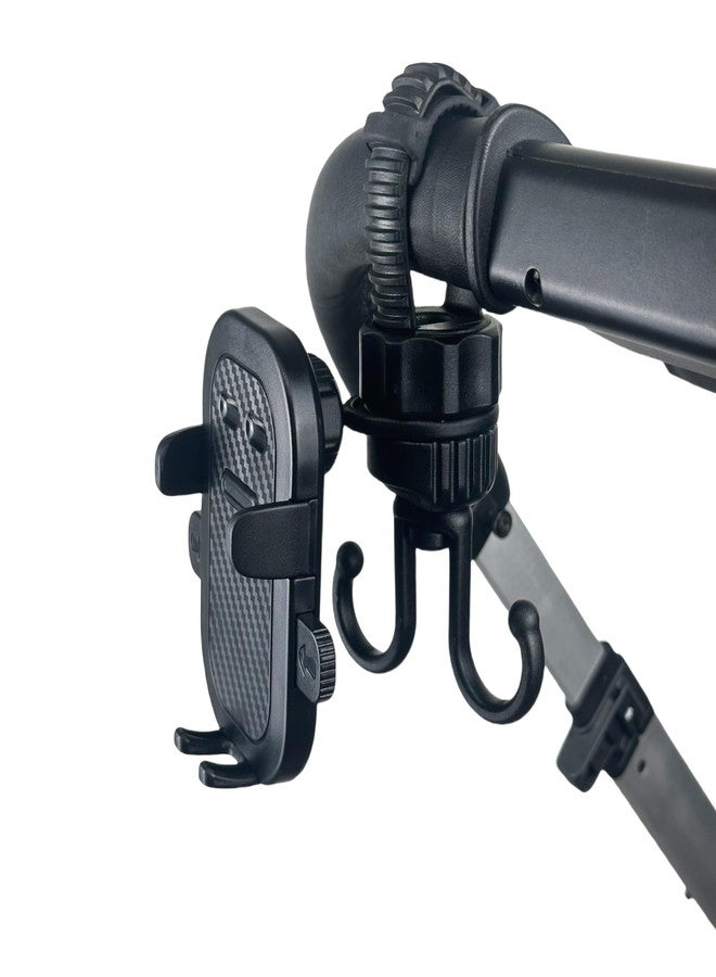 Ezkindheit 2-in-1 Hook & Phone Holder - Universal for Strollers, Bikes - 360° Rotation, Non-Slip Design, Hands-Free Stroller Accessories for Parents. - Image 1