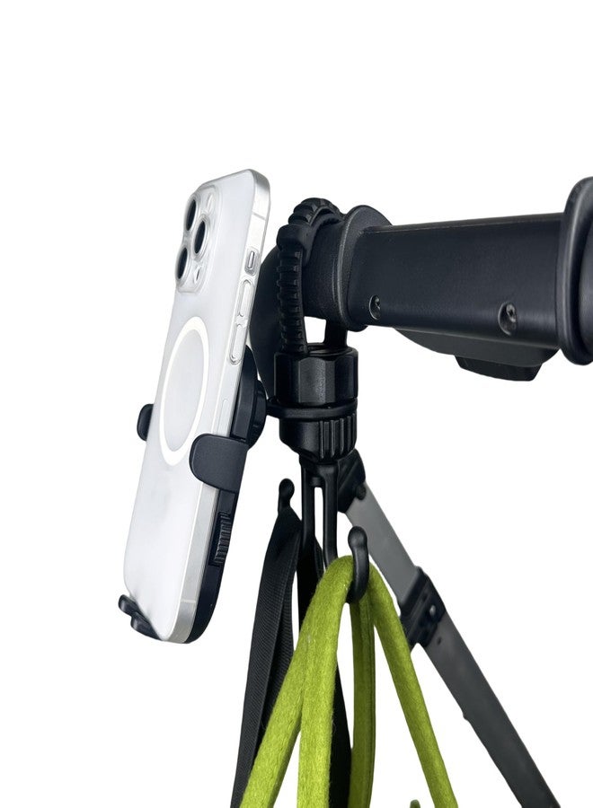 Ezkindheit 2-in-1 Hook & Phone Holder - Universal for Strollers, Bikes - 360° Rotation, Non-Slip Design, Hands-Free Stroller Accessories for Parents. - Image 2