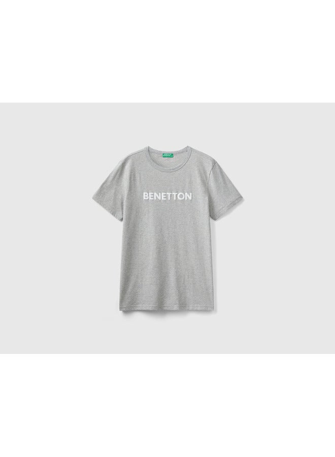 UNITED COLORS OF BENETTON T-Shirt In Organic Cotton With Logo Print - Image 1