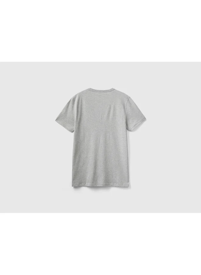 يونايتد كولورز أوف بينتيون T-Shirt In Organic Cotton With Logo Print