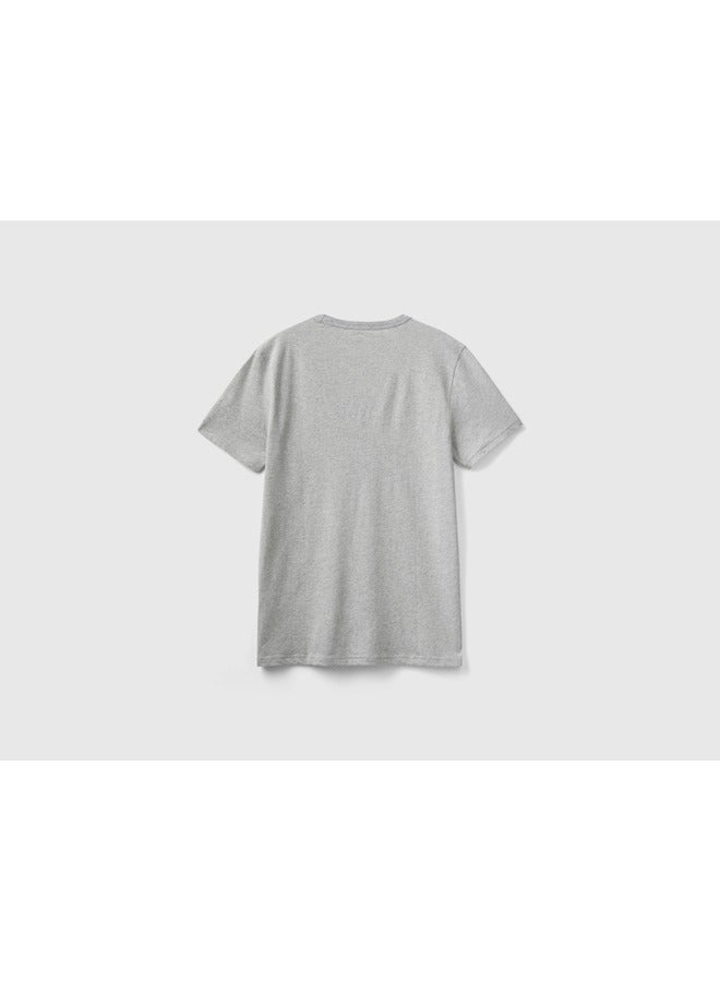 UNITED COLORS OF BENETTON T-Shirt In Organic Cotton With Logo Print - Image 2